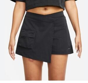 Nike Tech Pack Womens Skort XS Black High Rise Wraparound Cargo Pocket